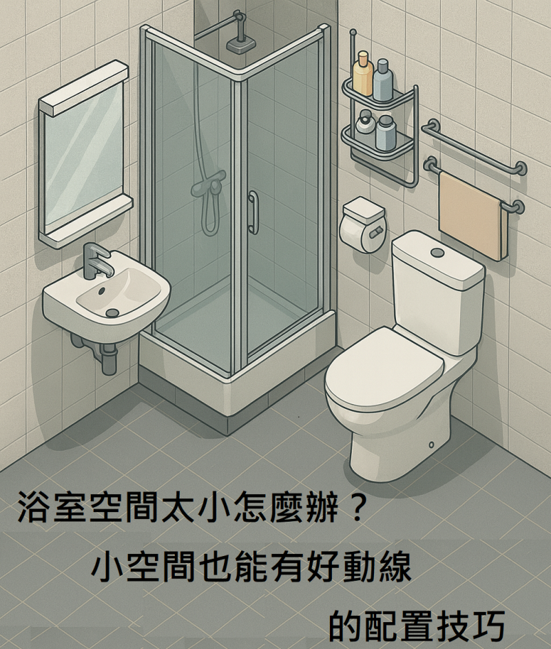 浴室空間太小怎麼辦？小空間也能有好動線的配置技巧