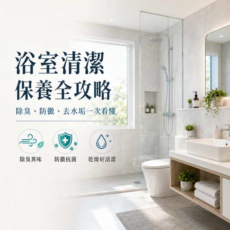 打造五星級衛浴的清潔秘訣：黴菌、水垢、異味一次搞定！