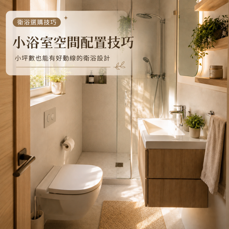 浴室空間太小怎麼辦？小空間也能有好動線的配置技巧