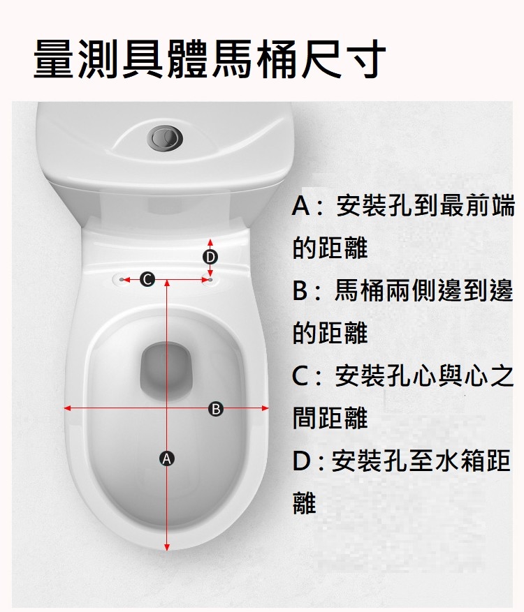 馬桶蓋尺寸確認示意圖