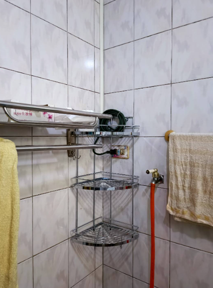 銀色不鏽鋼雙層轉角架